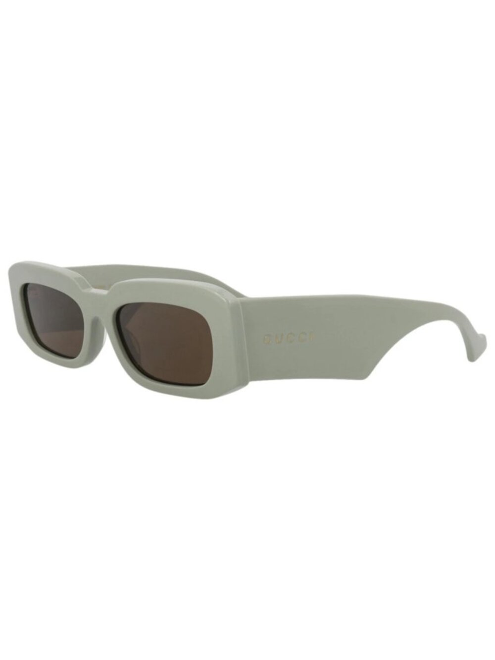New Gucci Women's Sunglasses Square Rectangle Recycled Acetate Frame Mens Green
